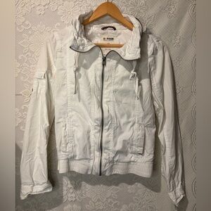 White garage y2k zip up jacket